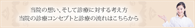 当院の想い、そして診療に対する考え方 当院の診療コンセプトと診療の流れはこちらから